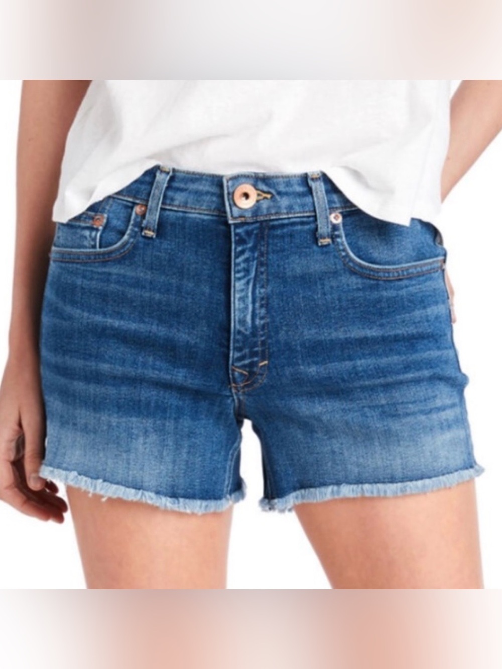 Vineyard Vines Jamie Corded Blue Frayed Hem Denim Shorts Women’s Size 24